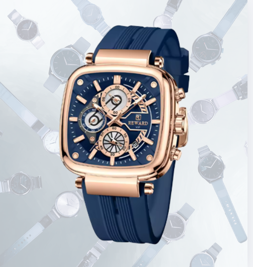Stylish Men’s Sport Watch ⌚ Square Dial Quartz | Waterproof Silicone Strap Wristwatch