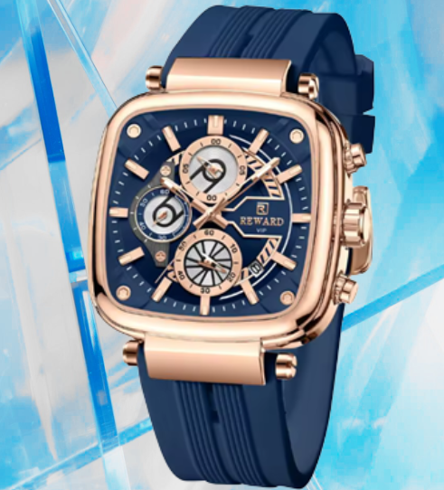 Stylish Men’s Sport Watch ⌚ Square Dial Quartz | Waterproof Silicone Strap Wristwatch