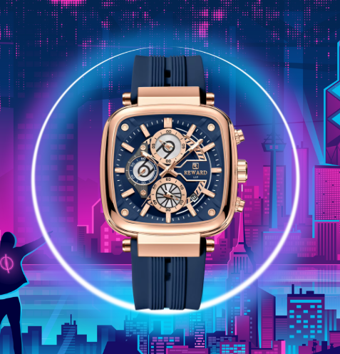 Stylish Men’s Sport Watch ⌚ Square Dial Quartz | Waterproof Silicone Strap Wristwatch